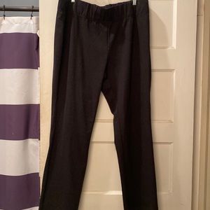 Chico’s wide waist band pants. Dark gray